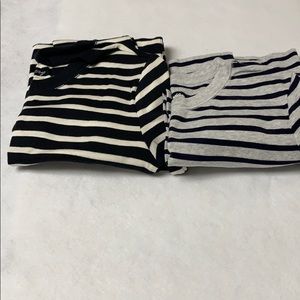 Two (2) GAP The Bowery striped long sleeve Tops